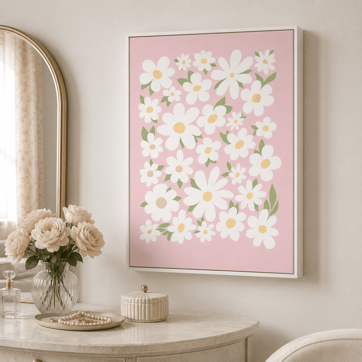 Soft Pink Daisies