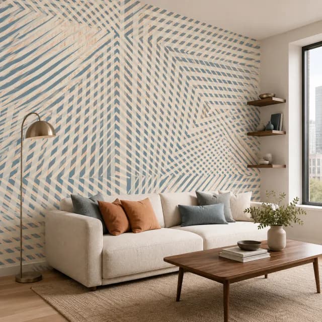 هندسي بخطوط متداخلة